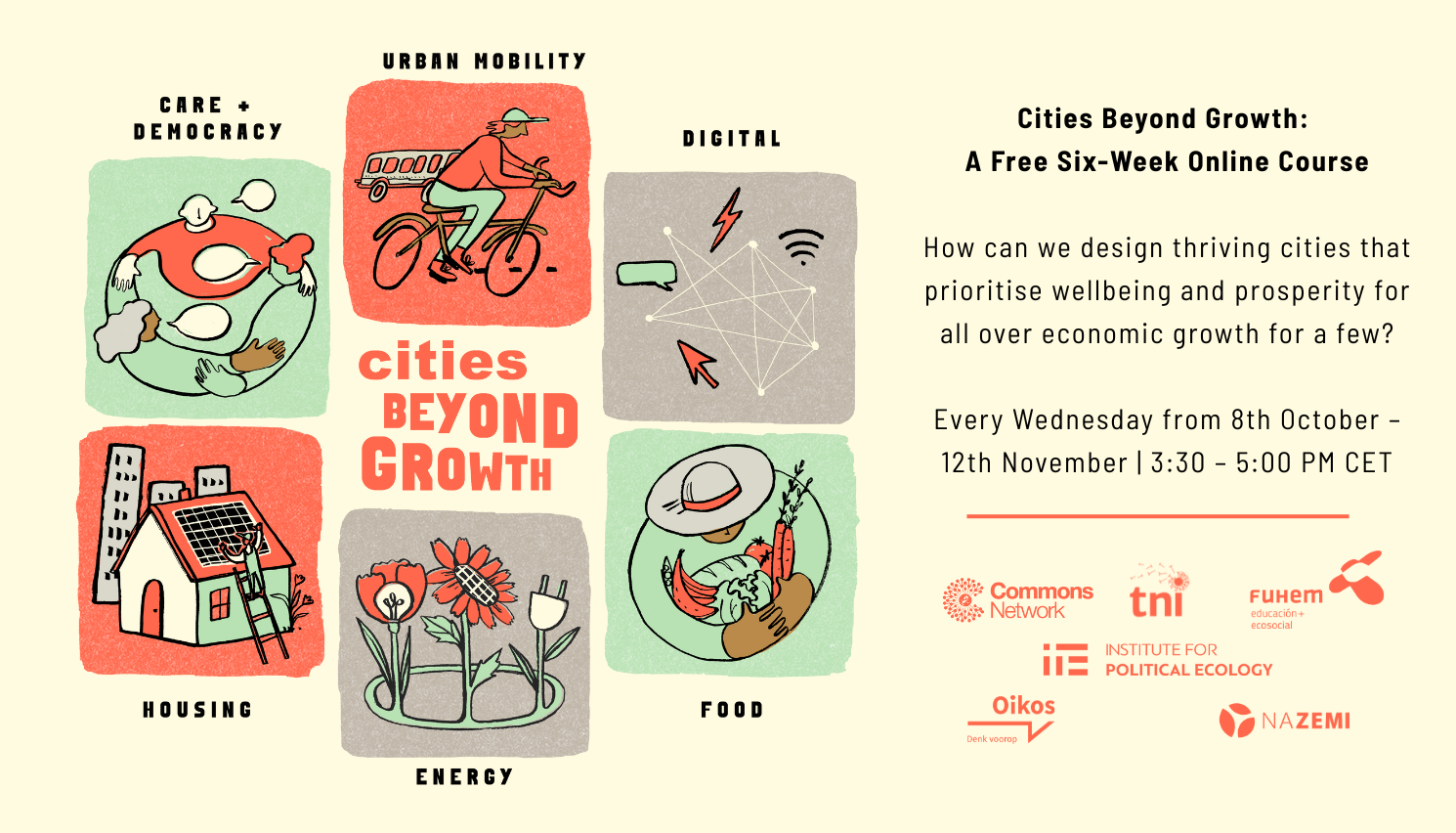 Prijavite se za online tečaj Cities Beyond Growth!